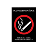 NALEPNICA DOZVOLJENO PUŠENJE A4
